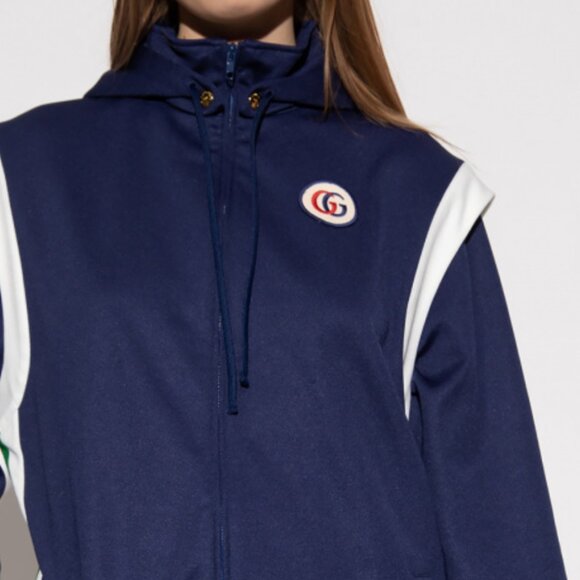 GUCCI Track Jacket/Sweatshirt with Detachable Sleeves size M OVERSIZED NWT - Picture 4 of 9